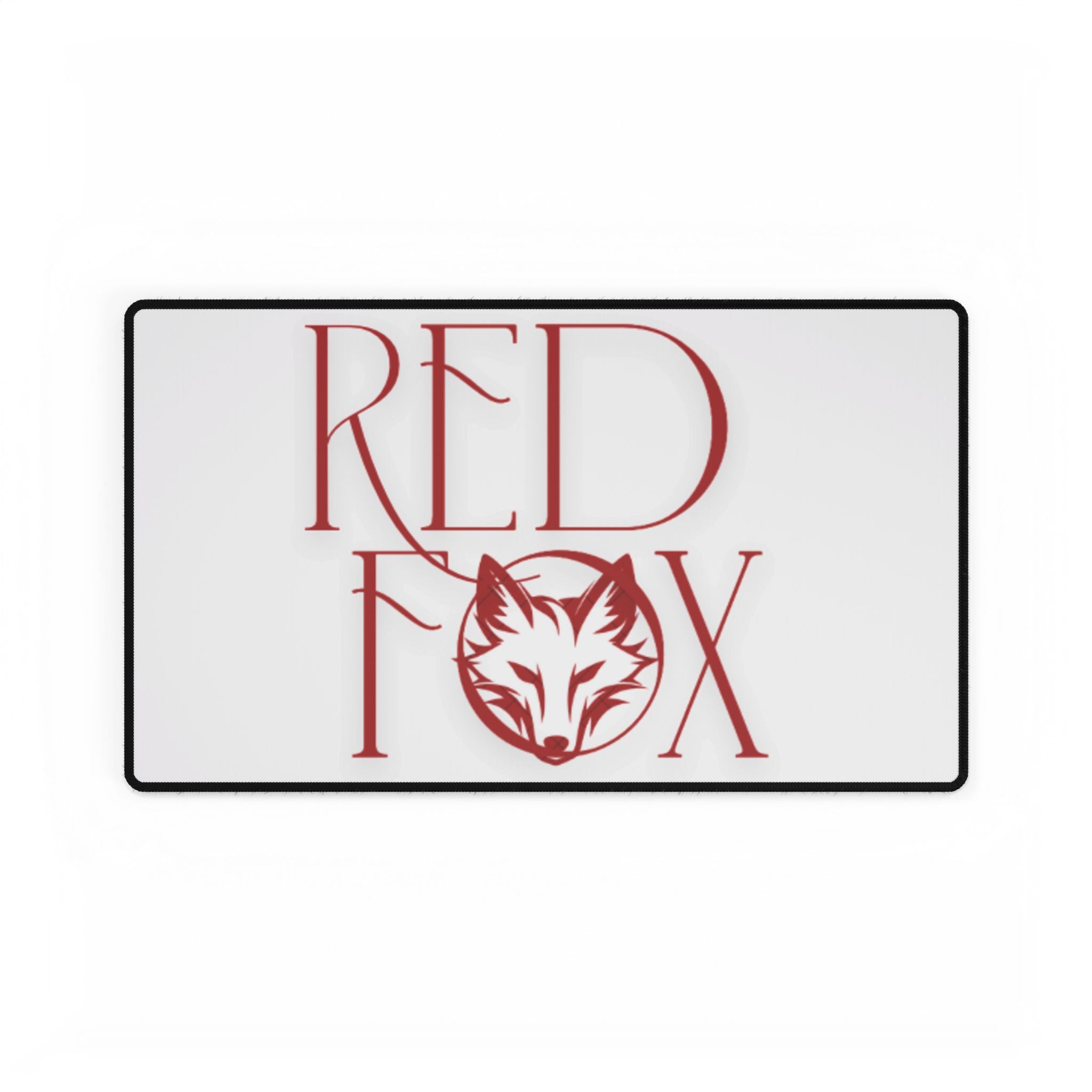 Red Fox Desk Mat — Large Gaming/Office Mouse Pad with Fox Logo